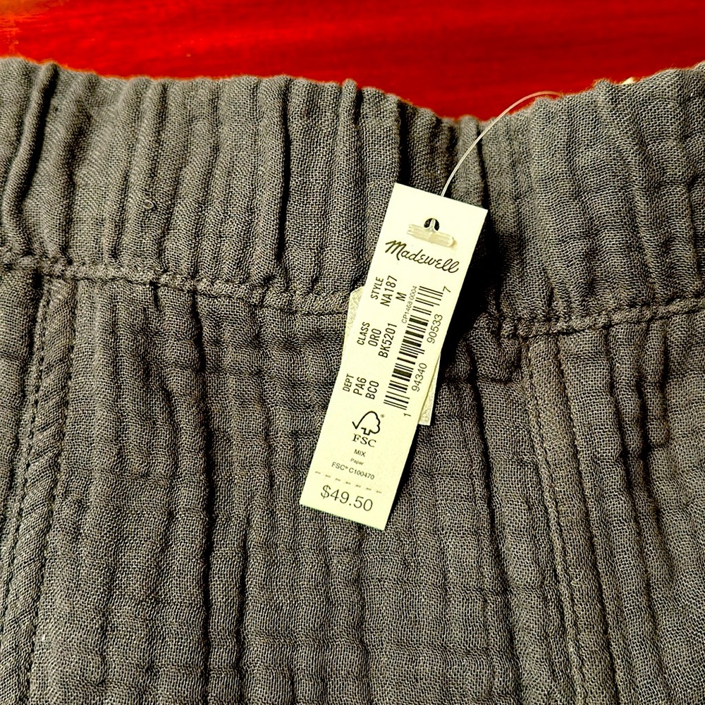 Madewell Easy Pull-On Shorts in Lightspun Size M NWT